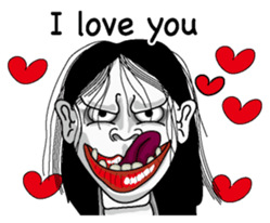 Snake woman English version sticker #8376104