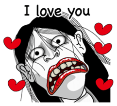 Snake woman English version sticker #8376105