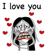 Snake woman English version sticker #8376109