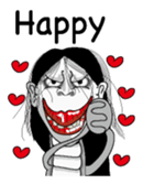 Snake woman English version sticker #8376110