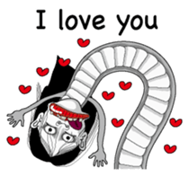 Snake woman English version sticker #8376128