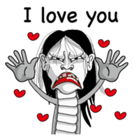 Snake woman English version sticker #8376136