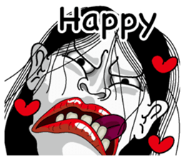 Snake woman English version sticker #8376139