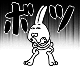 Caution Because invective rabbit sticker #8376479