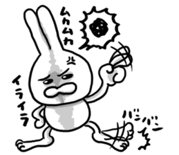 Caution Because invective rabbit sticker #8376496