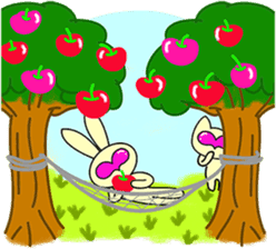 walnut planet's rabbit & cat sticker #8376753
