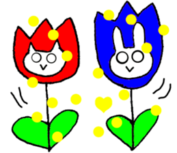 eye-rolling Rabbits n Cats 3 sticker #8377695