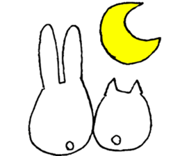 eye-rolling Rabbits n Cats 3 sticker #8377696