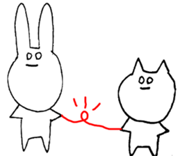 eye-rolling Rabbits n Cats 3 sticker #8377703