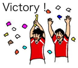 Soccer, fond, cheering squad sticker #8378161