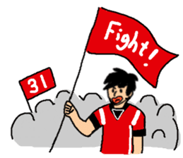 Soccer, fond, cheering squad sticker #8378169