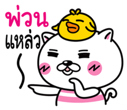 Duck & Cat life is funny 1 sticker #8380396