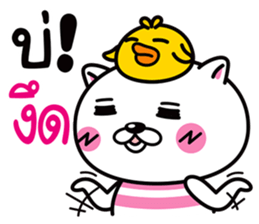 Duck & Cat life is funny 1 sticker #8380402