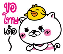 Duck & Cat life is funny 1 sticker #8380403