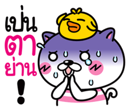 Duck & Cat life is funny 1 sticker #8380409