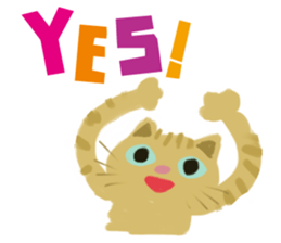 Happy Orange Tabby sticker #8381068