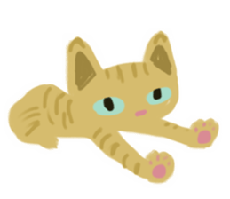 Happy Orange Tabby sticker #8381084