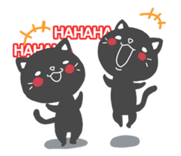 Message of black cat sticker #8381488