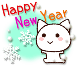 Cute Cat (winter version) sticker #8381817