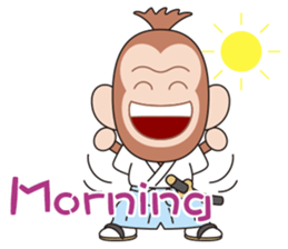 Samurai monkey sticker #8382068