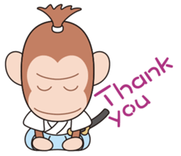 Samurai monkey sticker #8382069