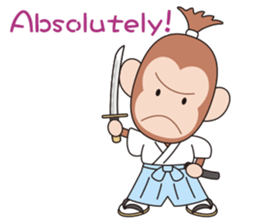 Samurai monkey sticker #8382070