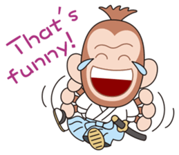 Samurai monkey sticker #8382071