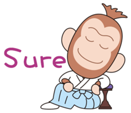 Samurai monkey sticker #8382072