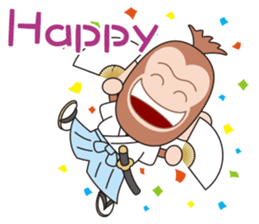 Samurai monkey sticker #8382073