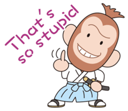 Samurai monkey sticker #8382076