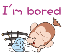 Samurai monkey sticker #8382077