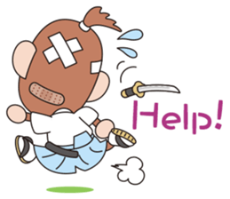 Samurai monkey sticker #8382079