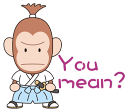 Samurai monkey sticker #8382080