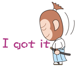 Samurai monkey sticker #8382081