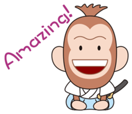 Samurai monkey sticker #8382082