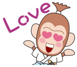 Samurai monkey sticker #8382083