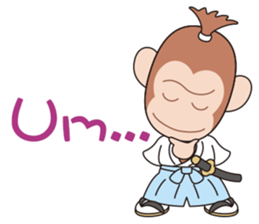 Samurai monkey sticker #8382084