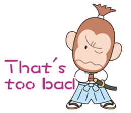 Samurai monkey sticker #8382085