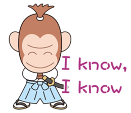 Samurai monkey sticker #8382086