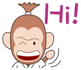 Samurai monkey sticker #8382087