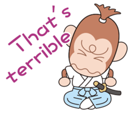Samurai monkey sticker #8382088