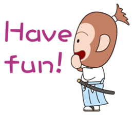 Samurai monkey sticker #8382090