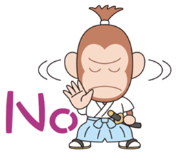 Samurai monkey sticker #8382091