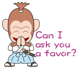 Samurai monkey sticker #8382092