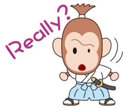 Samurai monkey sticker #8382094