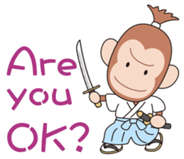 Samurai monkey sticker #8382097