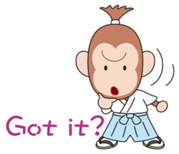 Samurai monkey sticker #8382098