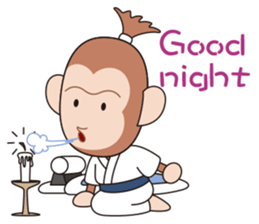 Samurai monkey sticker #8382099