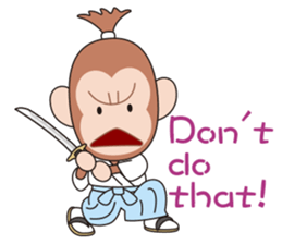 Samurai monkey sticker #8382103