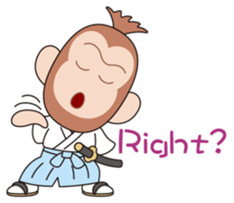 Samurai monkey sticker #8382104